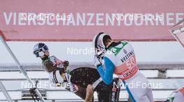 28.12.2020, Oberstdorf, Germany (GER): Ryoyu Kobayashi (JPN), Marius Lindvik (NOR), (l-r) - FIS world cup ski jumping men, four hills tournament, qualification, individual HS137, Oberstdorf (GER). www.nordicfocus.com. © EXPA/JFK/NordicFocus. Every downloaded picture is fee-liable.