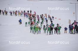 11.01.2020, Seefeld, Austria (AUT): the men start - Visma Ski Classics Kaiser Maximilian Lauf, Seefeld (AUT). www.nordicfocus.com. © Tumashov/NordicFocus. Every downloaded picture is fee-liable.