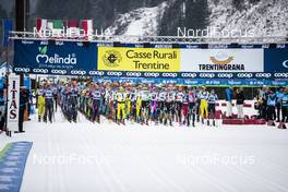 26.01.2020, Molina di Fiemme, Italy (ITA): Start of the Race (l-r)  - Visma Ski Classics and FIS Marathon Cup Marcialonga, Molina di Fiemme (ITA). www.nordicfocus.com. © Modica/NordicFocus. Every downloaded picture is fee-liable.