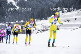 26.01.2020, Molina di Fiemme, Italy (ITA): Gjeitnes Kari Vikhagen (NOR), Larsson Jenny (SWE), Korsgren Lina (SWE), Pellegrini Sara (ITA), (l-r)  - Visma Ski Classics and FIS Marathon Cup Marcialonga, Molina di Fiemme (ITA). www.nordicfocus.com. © Modica/NordicFocus. Every downloaded picture is fee-liable.