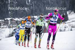 26.01.2020, Molina di Fiemme, Italy (ITA): Jeannerod Alexis (FRA), Mathisen Runar Skaug (NOR), Berg Stian (NOR), (l-r)  - Visma Ski Classics and FIS Marathon Cup Marcialonga, Molina di Fiemme (ITA). www.nordicfocus.com. © Modica/NordicFocus. Every downloaded picture is fee-liable.