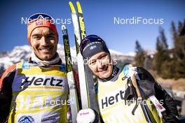 01.02.2020, Toblach-Cortina, Italy (ITA): Andreas Nygaard (NOR), Britta Johansson Norgren (SWE), (l-r)  - Visma Ski Classics, Toblach-Cortina (ITA). www.nordicfocus.com. © Modica/NordicFocus. Every downloaded picture is fee-liable.