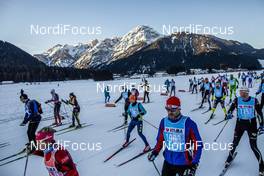 01.02.2020, Toblach-Cortina, Italy (ITA): Start of the Men's race (l-r)  - Visma Ski Classics, Toblach-Cortina (ITA). www.nordicfocus.com. © Modica/NordicFocus. Every downloaded picture is fee-liable.
