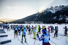 01.02.2020, Toblach-Cortina, Italy (ITA): Start of the Men's race (l-r)  - Visma Ski Classics, Toblach-Cortina (ITA). www.nordicfocus.com. © Modica/NordicFocus. Every downloaded picture is fee-liable.