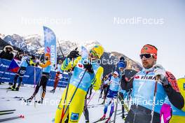 01.02.2020, Toblach-Cortina, Italy (ITA): Tore Bjoerseth Berdal (NOR), Oskar Kardin (SWE), (l-r)  - Visma Ski Classics, Toblach-Cortina (ITA). www.nordicfocus.com. © Modica/NordicFocus. Every downloaded picture is fee-liable.