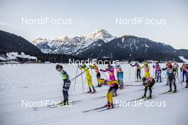 01.02.2020, Toblach-Cortina, Italy (ITA): Start of Ladies (l-r)  - Visma Ski Classics, Toblach-Cortina (ITA). www.nordicfocus.com. © Modica/NordicFocus. Every downloaded picture is fee-liable.