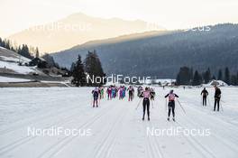 01.02.2020, Toblach-Cortina, Italy (ITA): Start of the ladies (l-r)  - Visma Ski Classics, Toblach-Cortina (ITA). www.nordicfocus.com. © Modica/NordicFocus. Every downloaded picture is fee-liable.