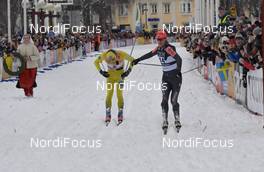 01.03.2020, Mora, Sweden (SWE): Stian Hoelgaard (NOR), Petter Eliassen (NOR), (l-r) - Visma Ski Classics and FIS Marathon Cup Vasaloppet, Mora (SWE). www.nordicfocus.com. © Schmidt/NordicFocus. Every downloaded picture is fee-liable.