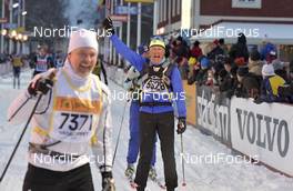 01.03.2020, Mora, Sweden (SWE): Juerg Capol (SUI), Bernhard Russi (SUI), (l-r) - Visma Ski Classics and FIS Marathon Cup Vasaloppet, Mora (SWE). www.nordicfocus.com. © Schmidt/NordicFocus. Every downloaded picture is fee-liable.