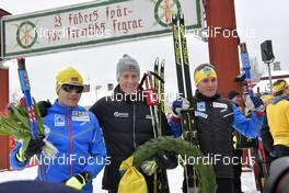 01.03.2020, Mora, Sweden (SWE): Stian Hoelgaard (NOR), Petter Eliassen (NOR), Torleif Systad (NOR), (l-r)  - Visma Ski Classics and FIS Marathon Cup Vasaloppet, Mora (SWE). www.nordicfocus.com. © Schmidt/NordicFocus. Every downloaded picture is fee-liable.