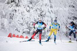 10.01.2021, Oberhof, Germany (GER): Marte Olsbu Roeiseland (NOR), Elvira Oeberg (SWE), (l-r) -  IBU World Cup Biathlon, mixed relay, Oberhof (GER). www.nordicfocus.com. © Manzoni/NordicFocus. Every downloaded picture is fee-liable.