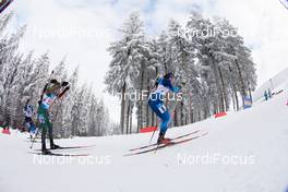 10.01.2021, Oberhof, Germany (GER): Natalja Kocergina (LTU), Aita Gasparin (SUI), (l-r) -  IBU World Cup Biathlon, mixed relay, Oberhof (GER). www.nordicfocus.com. © Manzoni/NordicFocus. Every downloaded picture is fee-liable.