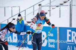 10.01.2021, Oberhof, Germany (GER): Joanne Reid (USA), Leif Nordgren (USA), (l-r) -  IBU World Cup Biathlon, mixed relay, Oberhof (GER). www.nordicfocus.com. © Manzoni/NordicFocus. Every downloaded picture is fee-liable.