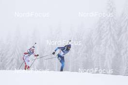 09.01.2021, Oberhof, Germany (GER): Jeremy Finello (SUI), Andrzej Nedza-Kubiniec (POL) -  IBU World Cup Biathlon, pursuit men, Oberhof (GER). www.nordicfocus.com. © Manzoni/NordicFocus. Every downloaded picture is fee-liable.
