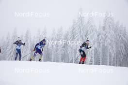 09.01.2021, Oberhof, Germany (GER): Dominik Windisch (ITA), Artem Pryma (UKR), Christian Gow (CAN), (l-r) -  IBU World Cup Biathlon, pursuit men, Oberhof (GER). www.nordicfocus.com. © Manzoni/NordicFocus. Every downloaded picture is fee-liable.