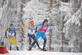 09.01.2021, Oberhof, Germany (GER): Martin Ponsiluoma (SWE), Benedikt Doll (GER), Emilien Jacquelin (FRA), (l-r) -  IBU World Cup Biathlon, pursuit men, Oberhof (GER). www.nordicfocus.com. © Manzoni/NordicFocus. Every downloaded picture is fee-liable.