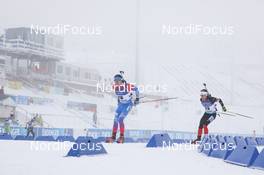 09.01.2021, Oberhof, Germany (GER): Matvey Eliseev (RUS), Christian Gow (CAN) -  IBU World Cup Biathlon, pursuit men, Oberhof (GER). www.nordicfocus.com. © Manzoni/NordicFocus. Every downloaded picture is fee-liable.