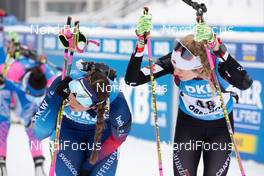 09.01.2021, Oberhof, Germany (GER): Lena Haecki (SUI), Emma Lunder (CAN), (l-r) -  IBU World Cup Biathlon, pursuit women, Oberhof (GER). www.nordicfocus.com. © Manzoni/NordicFocus. Every downloaded picture is fee-liable.
