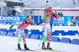 10.01.2021, Oberhof, Germany (GER): Nika Blazenic (CRO), Kresimir Crnkovic (CRO), (l-r) -  IBU World Cup Biathlon, single mixed relay, Oberhof (GER). www.nordicfocus.com. © Manzoni/NordicFocus. Every downloaded picture is fee-liable.