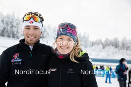 10.01.2021, Oberhof, Germany (GER): Christian Gow (CAN), Emma Lunder (CAN), (l-r) -  IBU World Cup Biathlon, single mixed relay, Oberhof (GER). www.nordicfocus.com. © Manzoni/NordicFocus. Every downloaded picture is fee-liable.