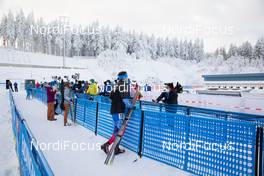 10.01.2021, Oberhof, Germany (GER): Feature: Overview over the mixed zone -  IBU World Cup Biathlon, single mixed relay, Oberhof (GER). www.nordicfocus.com. © Manzoni/NordicFocus. Every downloaded picture is fee-liable.