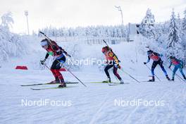 10.01.2021, Oberhof, Germany (GER): Emma Lunder (CAN), Janina Hettich (GER), (l-r) -  IBU World Cup Biathlon, single mixed relay, Oberhof (GER). www.nordicfocus.com. © Manzoni/NordicFocus. Every downloaded picture is fee-liable.