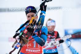 10.01.2021, Oberhof, Germany (GER): Julia Simon (FRA) -  IBU World Cup Biathlon, single mixed relay, Oberhof (GER). www.nordicfocus.com. © Manzoni/NordicFocus. Every downloaded picture is fee-liable.