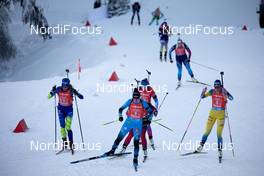 10.01.2021, Oberhof, Germany (GER): Hanna Sola (BLR), Julia Simon (FRA), Hanna Oeberg (SWE), (l-r) -  IBU World Cup Biathlon, single mixed relay, Oberhof (GER). www.nordicfocus.com. © Manzoni/NordicFocus. Every downloaded picture is fee-liable.