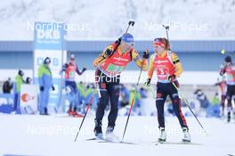 10.01.2021, Oberhof, Germany (GER): Janina Hettich (GER), Erik Lesser (GER) -  IBU World Cup Biathlon, single mixed relay, Oberhof (GER). www.nordicfocus.com. © Manzoni/NordicFocus. Every downloaded picture is fee-liable.