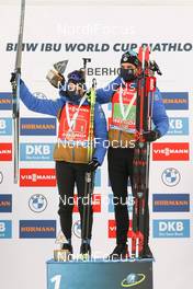 10.01.2021, Oberhof, Germany (GER): Julia Simon (FRA), Emilien Jacquelin (FRA) -  IBU World Cup Biathlon, single mixed relay, Oberhof (GER). www.nordicfocus.com. © Manzoni/NordicFocus. Every downloaded picture is fee-liable.