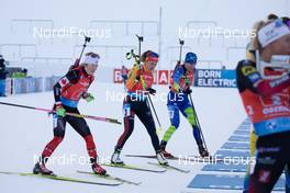 10.01.2021, Oberhof, Germany (GER): Emma Lunder (CAN), Janina Hettich (GER), Hanna Sola (BLR), (l-r) -  IBU World Cup Biathlon, single mixed relay, Oberhof (GER). www.nordicfocus.com. © Manzoni/NordicFocus. Every downloaded picture is fee-liable.