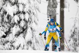 08.01.2021, Oberhof, Germany (GER): Sebastian Samuelsson (SWE) -  IBU World Cup Biathlon, sprint men, Oberhof (GER). www.nordicfocus.com. © Manzoni/NordicFocus. Every downloaded picture is fee-liable.
