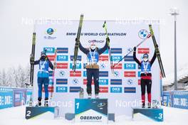 08.01.2021, Oberhof, Germany (GER): Hanna Oeberg (SWE), Tiril Eckhoff (NOR), Lisa Theresa Hauser (AUT), (l-r) -  IBU World Cup Biathlon, sprint women, Oberhof (GER). www.nordicfocus.com. © Manzoni/NordicFocus. Every downloaded picture is fee-liable.