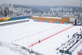 17.01.2021, Oberhof, Germany (GER): Event Feature: overview over the shooting range at the venue of Oberhof -  IBU World Cup Biathlon, mass men, Oberhof (GER). www.nordicfocus.com. © Manzoni/NordicFocus. Every downloaded picture is fee-liable.