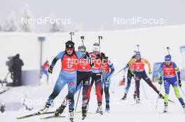 17.01.2021, Oberhof, Germany (GER): Justine Braisaz-Bouchet (FRA), Lisa Theresa Hauser (AUT) -  IBU World Cup Biathlon, mass women, Oberhof (GER). www.nordicfocus.com. © Manzoni/NordicFocus. Every downloaded picture is fee-liable.