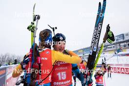 17.01.2021, Oberhof, Germany (GER): Franziska Preuss (GER), Julia Simon (FRA), (l-r) -  IBU World Cup Biathlon, mass women, Oberhof (GER). www.nordicfocus.com. © Manzoni/NordicFocus. Every downloaded picture is fee-liable.