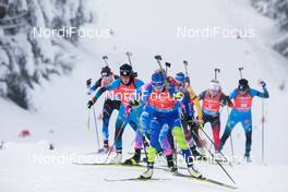 17.01.2021, Oberhof, Germany (GER): Justine Braisaz-Bouchet (FRA), Svetlana Mironova (RUS), Dzinara Alimbekava (BLR), (l-r) -  IBU World Cup Biathlon, mass women, Oberhof (GER). www.nordicfocus.com. © Manzoni/NordicFocus. Every downloaded picture is fee-liable.