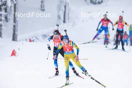 17.01.2021, Oberhof, Germany (GER): Tuuli Tomingas (EST), Hanna Oeberg (SWE), (l-r) -  IBU World Cup Biathlon, mass women, Oberhof (GER). www.nordicfocus.com. © Manzoni/NordicFocus. Every downloaded picture is fee-liable.