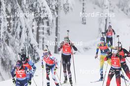 17.01.2021, Oberhof, Germany (GER): Lisa Theresa Hauser (AUT), Elvira Oeberg (SWE), Tiril Eckhoff (NOR), Marketa Davidova (CZE) -  IBU World Cup Biathlon, mass women, Oberhof (GER). www.nordicfocus.com. © Manzoni/NordicFocus. Every downloaded picture is fee-liable.