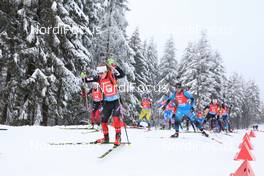 17.01.2021, Oberhof, Germany (GER): Emma Lunder (CAN), Anais Bescond (FRA), Karoline Offigstad Knotten (NOR) -  IBU World Cup Biathlon, mass women, Oberhof (GER). www.nordicfocus.com. © Manzoni/NordicFocus. Every downloaded picture is fee-liable.