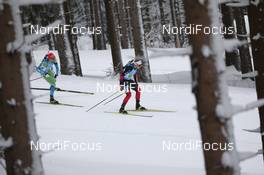 15.01.2021, Oberhof, Germany (GER): Jakov Fak (SLO), Johannes Dale (NOR), (l-r) -  IBU World Cup Biathlon, relay men, Oberhof (GER). www.nordicfocus.com. © Manzoni/NordicFocus. Every downloaded picture is fee-liable.