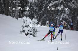 15.01.2021, Oberhof, Germany (GER): Johannes Dale (NOR), Dmytro Pidruchnyi (UKR), (l-r) -  IBU World Cup Biathlon, relay men, Oberhof (GER). www.nordicfocus.com. © Manzoni/NordicFocus. Every downloaded picture is fee-liable.