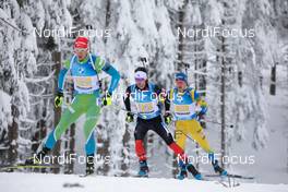 15.01.2021, Oberhof, Germany (GER): Rok Trsan (SLO), Oskar Brandt (SWE), (l-r) -  IBU World Cup Biathlon, relay men, Oberhof (GER). www.nordicfocus.com. © Manzoni/NordicFocus. Every downloaded picture is fee-liable.