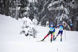 15.01.2021, Oberhof, Germany (GER): Johannes Dale (NOR), Dmytro Pidruchnyi (UKR), (l-r) -  IBU World Cup Biathlon, relay men, Oberhof (GER). www.nordicfocus.com. © Manzoni/NordicFocus. Every downloaded picture is fee-liable.