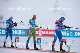 15.01.2021, Oberhof, Germany (GER): Jaakko Ranta (FIN), Rok Trsan (SLO), Alexander Loginov (RUS), (l-r) -  IBU World Cup Biathlon, relay men, Oberhof (GER). www.nordicfocus.com. © Manzoni/NordicFocus. Every downloaded picture is fee-liable.