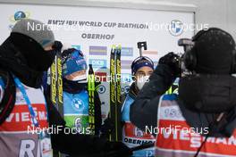 15.01.2021, Oberhof, Germany (GER): Lukas Hofer (ITA), Thomas Bormolini (ITA), (l-r) -  IBU World Cup Biathlon, relay men, Oberhof (GER). www.nordicfocus.com. © Manzoni/NordicFocus. Every downloaded picture is fee-liable.