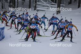 15.01.2021, Oberhof, Germany (GER): Vetle Sjaastad Christiansen (NOR), Ondrej Moravec (CZE), Erik Lesser (GER), (l-r) -  IBU World Cup Biathlon, relay men, Oberhof (GER). www.nordicfocus.com. © Manzoni/NordicFocus. Every downloaded picture is fee-liable.