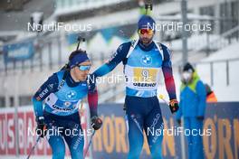 15.01.2021, Oberhof, Germany (GER): Joscha Burkhalter (SUI), Serafin Wiestner (SUI), (l-r) -  IBU World Cup Biathlon, relay men, Oberhof (GER). www.nordicfocus.com. © Manzoni/NordicFocus. Every downloaded picture is fee-liable.