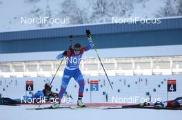 16.01.2021, Oberhof, Germany (GER): Julia Simon (FRA), Uliana Kaisheva (RUS), (l-r) -  IBU World Cup Biathlon, relay women, Oberhof (GER). www.nordicfocus.com. © Manzoni/NordicFocus. Every downloaded picture is fee-liable.