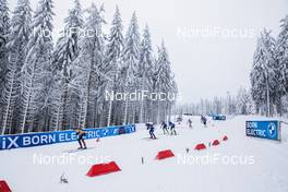 16.01.2021, Oberhof, Germany (GER): Vanessa Hinz (GER) leads a group -  IBU World Cup Biathlon, relay women, Oberhof (GER). www.nordicfocus.com. © Manzoni/NordicFocus. Every downloaded picture is fee-liable.